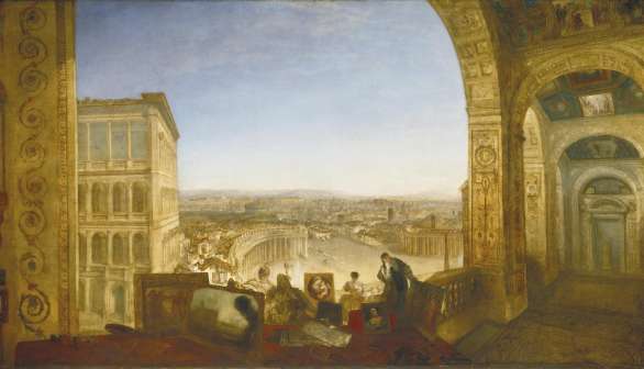 London Art Studies Joseph Mallord William Turner J.M.W. Rome, from the Vatican. Raffaelle, Accompanied by La Fornarina, Preparing his Pictures for the Decoration of the Loggia